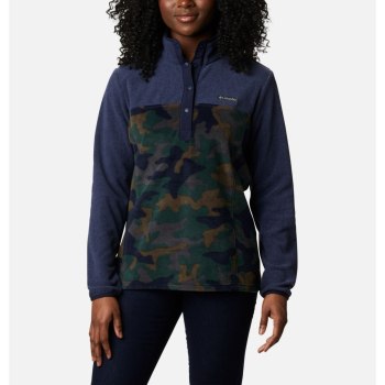 Columbia Pullover Dames, Benton Springs Printed Half Snap Fleece Donkerblauw Camo, 95YEUKRPM